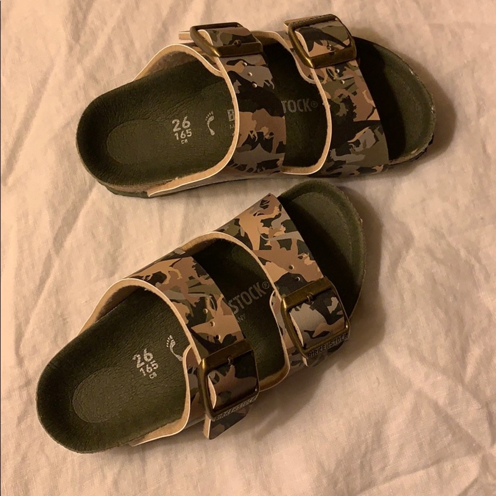 Birkenstock - Arizona for Kids - Camo Khaki NWOT